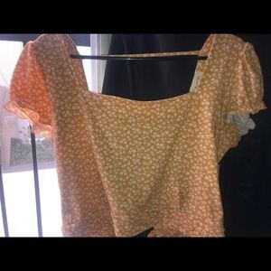 Yellow crop top